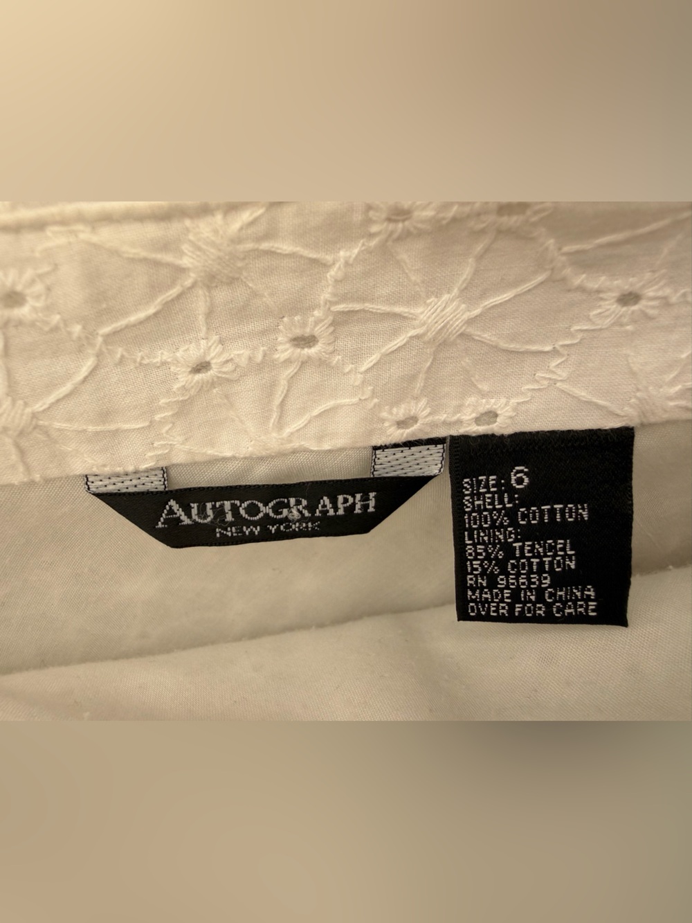 Autograph White Eyelet A-Line Skirt - Cotton- Cottage core - Picture 2 of 8